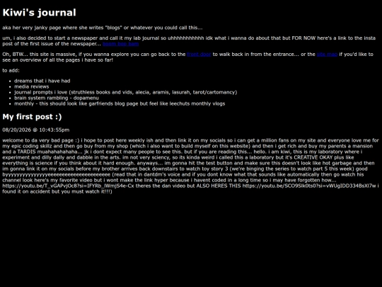 weirdness/journal screenshot