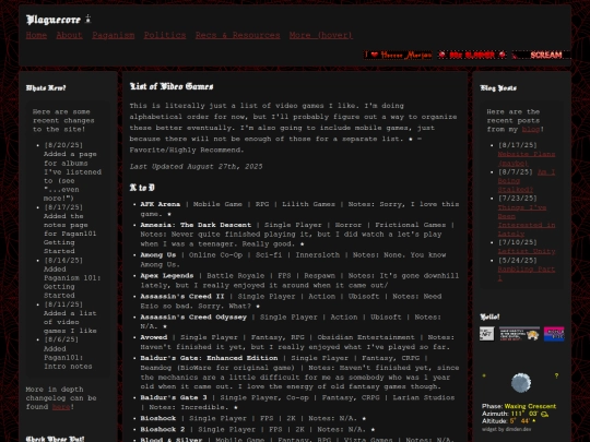 lists/videogames screenshot