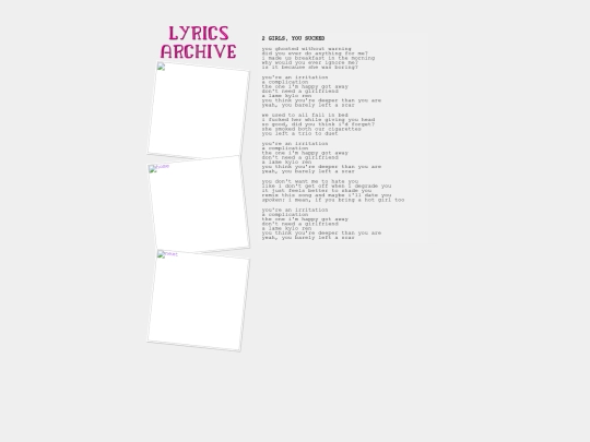 lyrics/2girls screenshot