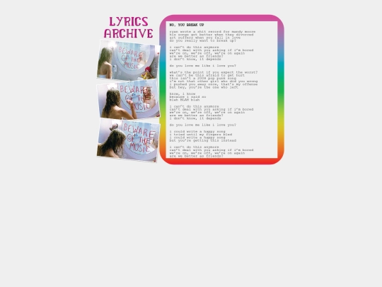 lyrics/noyoubreakup screenshot