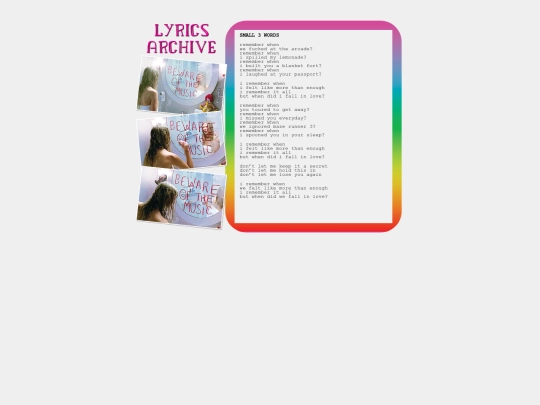lyrics/small3words screenshot