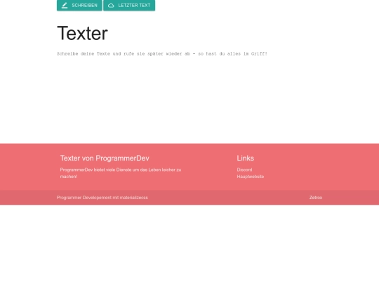 texter/damals screenshot