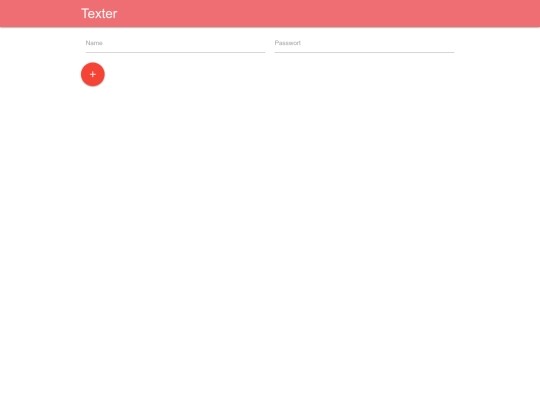 texter/login screenshot