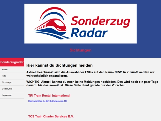 sichtungen screenshot