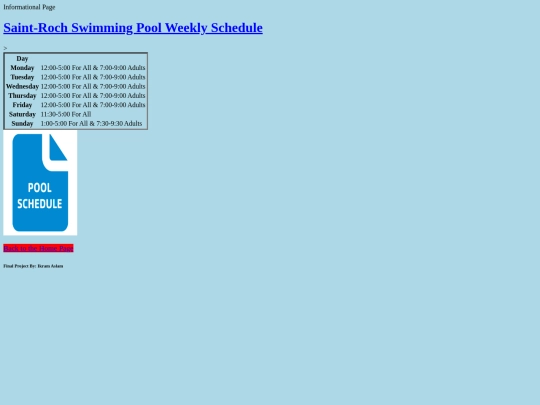 schedule screenshot