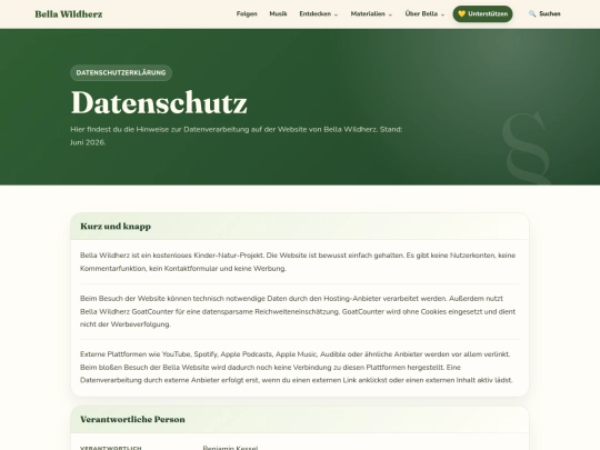 Datenschutz screenshot