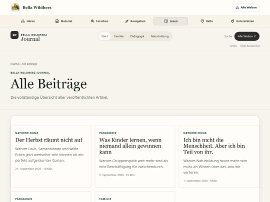 Parallelwelt/Journal/artikel screenshot