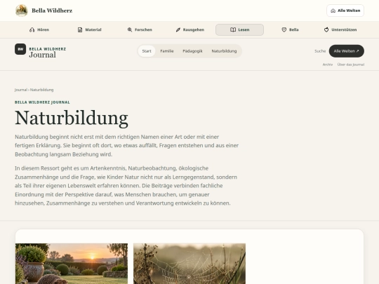 Parallelwelt/Journal/ressort/naturbildung screenshot