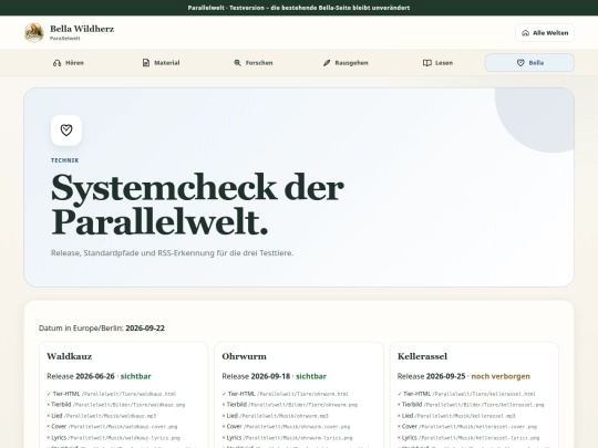 Parallelwelt/Systemcheck screenshot