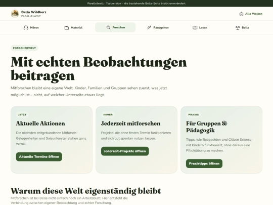 Parallelwelt/forschen screenshot