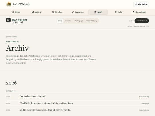 Parallelwelt/journal/archiv screenshot