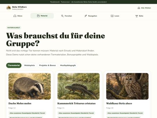 Parallelwelt/material screenshot
