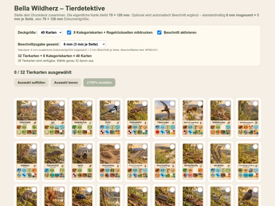 Tierdetektive/Bella_Tierdetektive_Server_Deckbuilder screenshot
