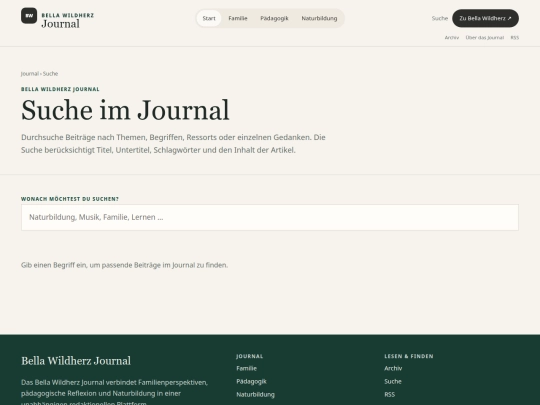 journal/suche screenshot