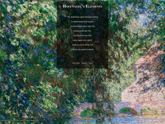 The Arts/Hoefnagel's Elements screenshot