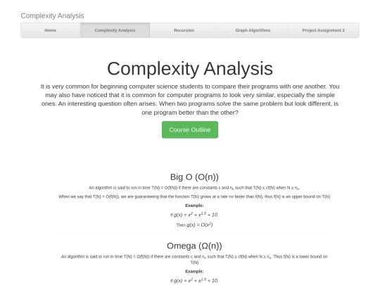 Complexity Analysis screenshot
