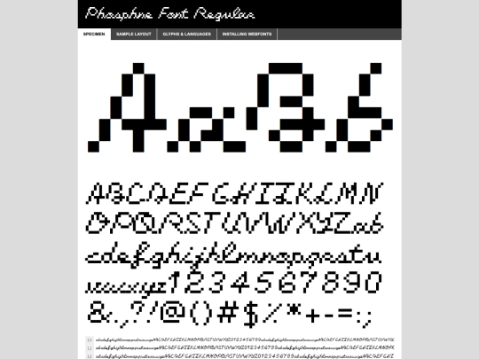 res/fonts/webfontkit-20260722-182845/phosphenefont-regular-demo screenshot