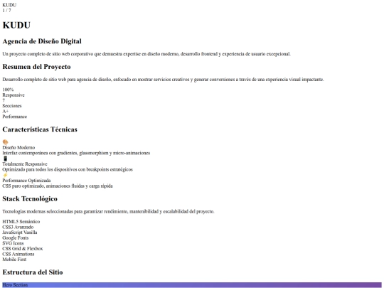 proyectos/kudu screenshot