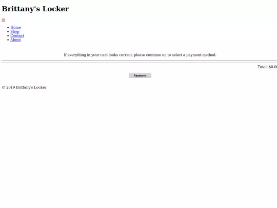 payment/checkout screenshot