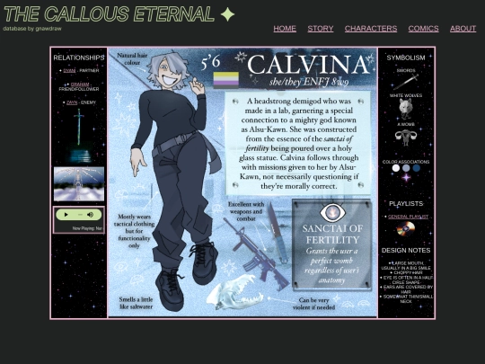 charPages/calvina screenshot