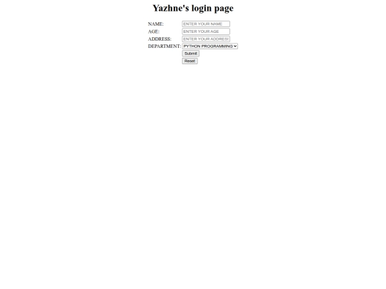 EMC/yazhne simple course registration form code screenshot