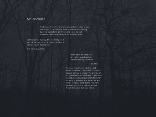 existence/melancholia screenshot