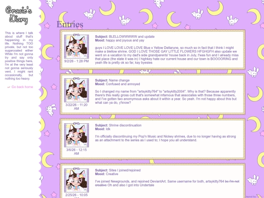 graciesdiary screenshot