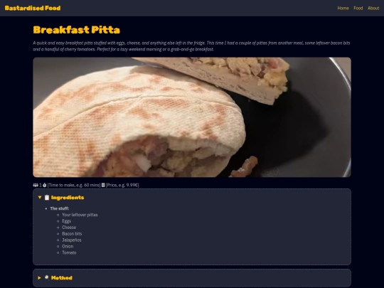 food/breakfast-pitta screenshot