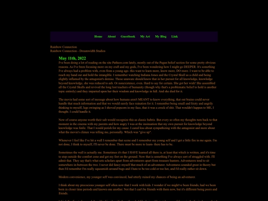 blog screenshot