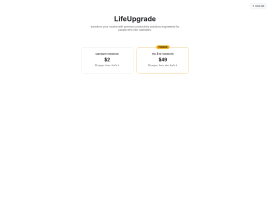 pages/lifeupgrade screenshot