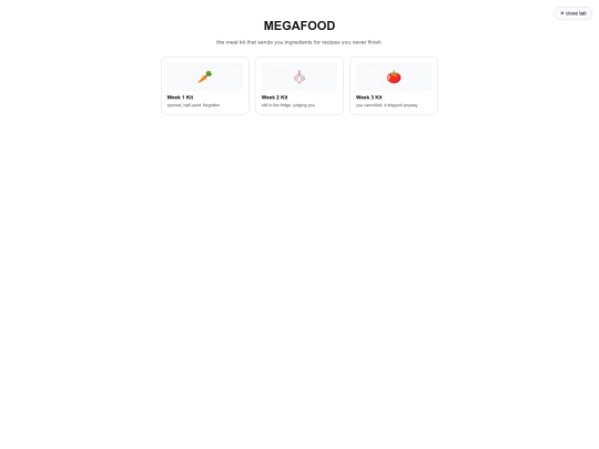 pages/megafood screenshot