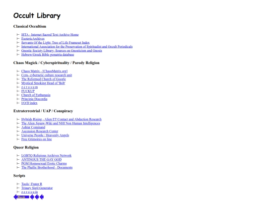 library/occult screenshot