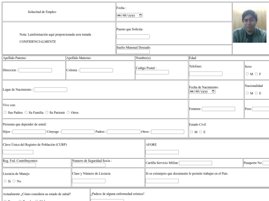 Solicitud screenshot