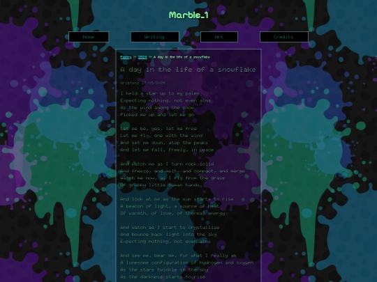 writing/poetry/2024/adayinthelifeofasnowflake screenshot