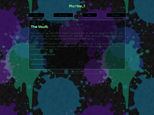 writing/vault screenshot