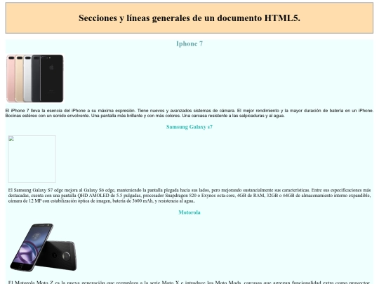 Secciones y lineas generales screenshot