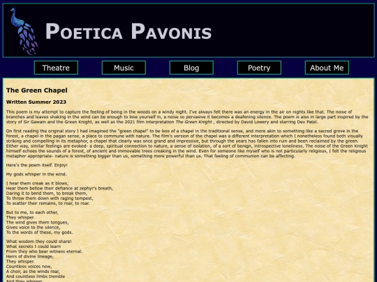 Poetry/GreenChapel screenshot