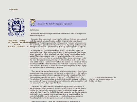 oncriticism screenshot