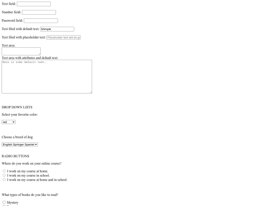 forms screenshot