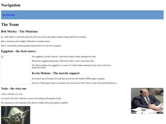 haydensstaffpage screenshot
