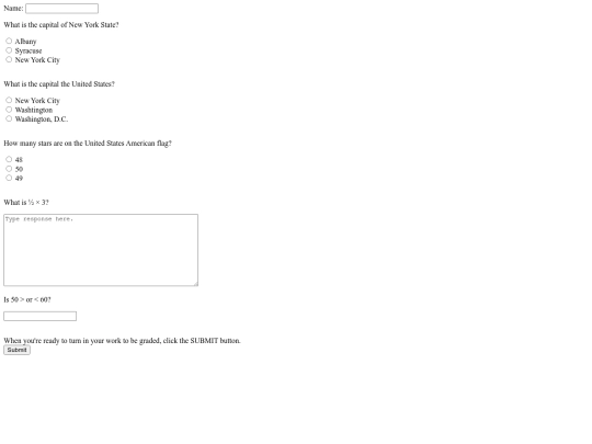 mathtest screenshot