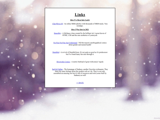 links screenshot