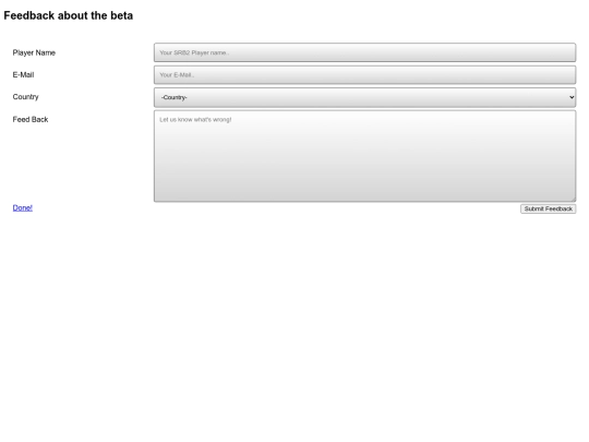 feedback screenshot