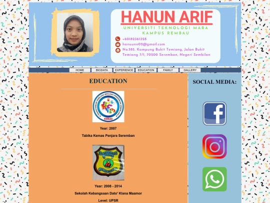 Hanun's Education screenshot