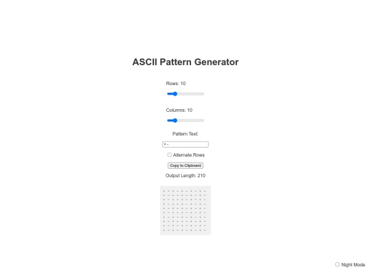 Ascii Grid Generator screenshot