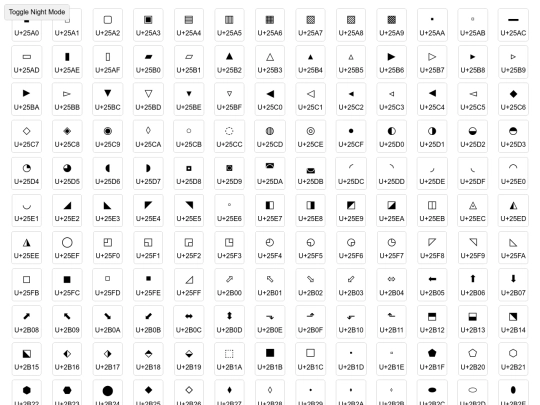 GeometricShapesList screenshot