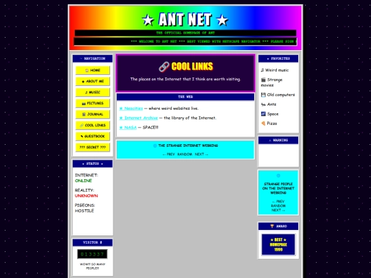 links screenshot