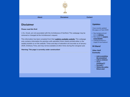 disclaimer screenshot