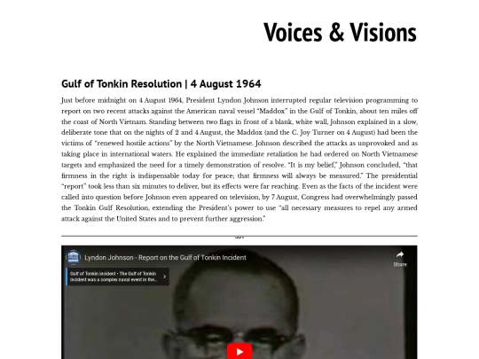 Voices and Visions/gulf-of-tonkin-incident screenshot