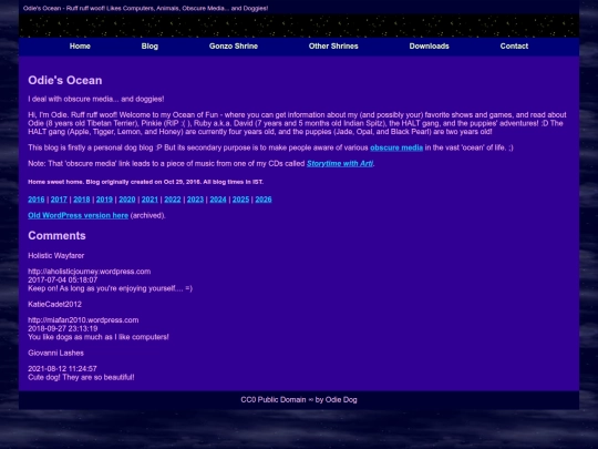 blog/ocean screenshot